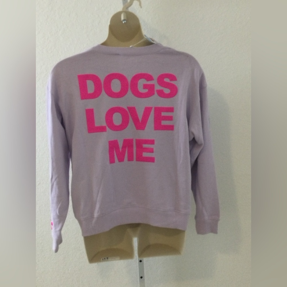 Wild Fox graphic crewneck Dogs Love Me sweatshirt Woman’s size Large - Picture 3 of 11